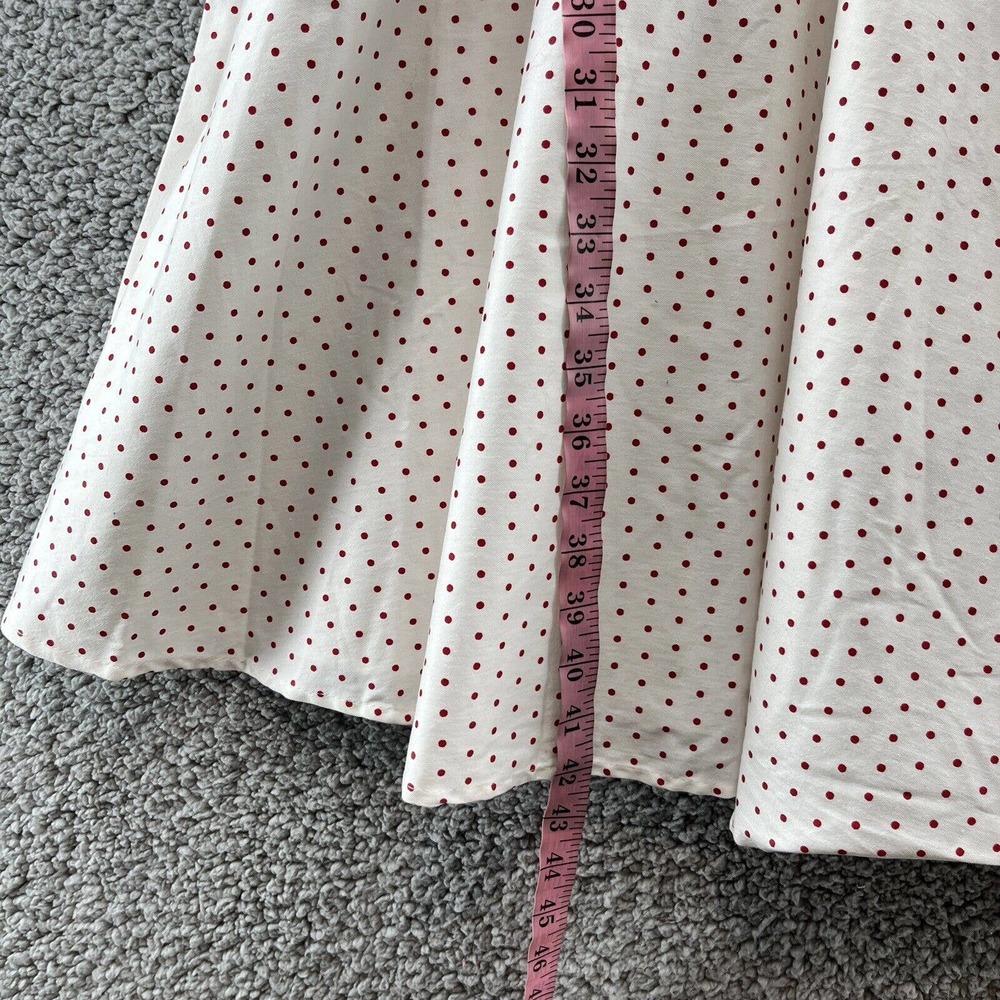 Pinup Couture Navy Top Cream Polka Dot Midi Dress - Picture 9 of 12